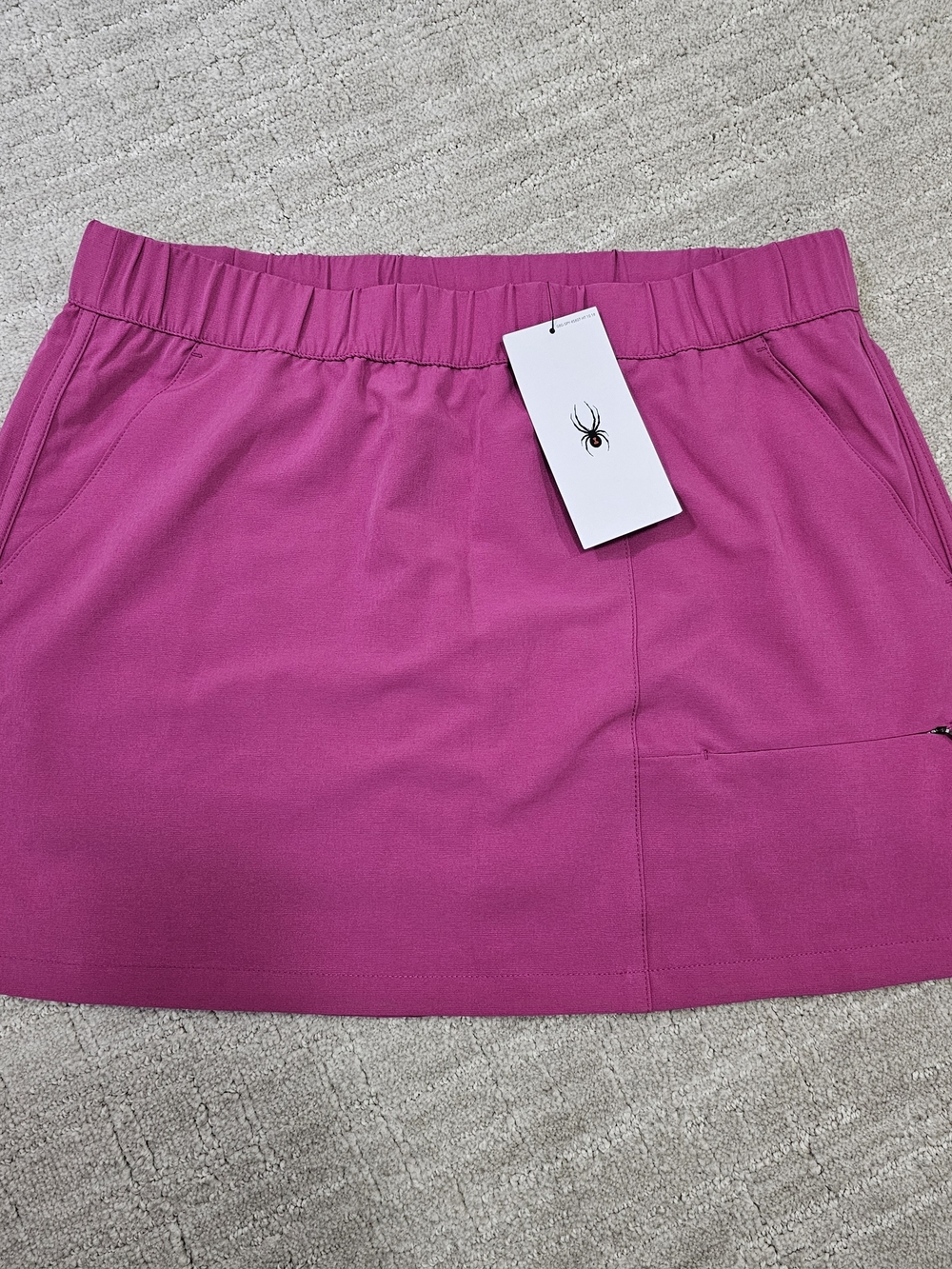 Womens Spyder Pink Stretchy Skort Skirt Size Large New
